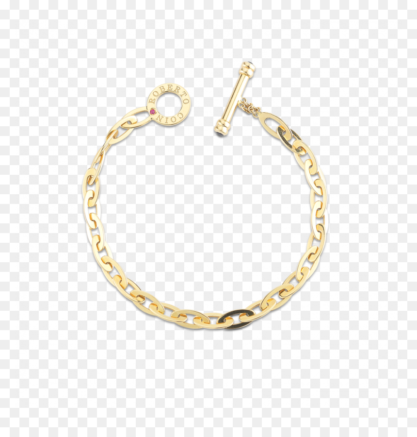Roberto Coin Chic And Shine Petite Link Bracelet - Gold Bracelet, HD Png Download - gold shine png