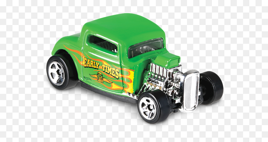Ford 32 Hot Wheels, HD Png Download - green flames png