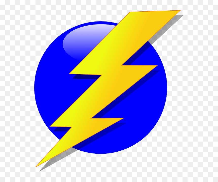 Lightning Bolt - Lightning Bolt Blue Yellow, HD Png Download - star shine png