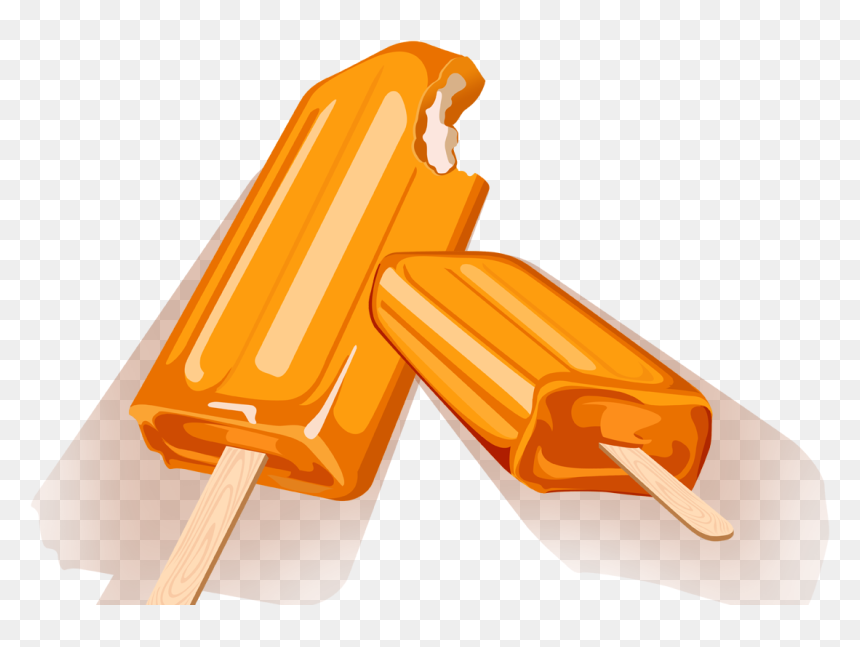 Orange Ice Cream Clipart - Orange Background, HD Png Download - ice cream clipart png