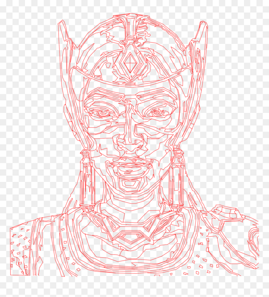 Symmetra Sketch Overlay For Illustrator - Symmetra Sketches, HD Png Download - symmetra png