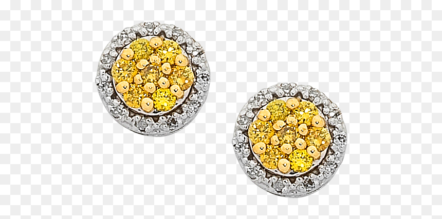 Diamond Earrings Png - Gold Diamond Earring Png, Transparent Png - earring png