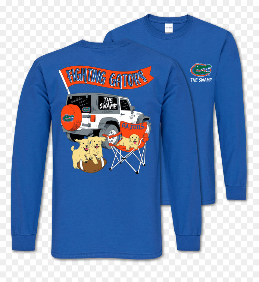 Sc Classic Florida Gators Jeep On Ls-royal - T-shirt, HD Png Download - florida gators png