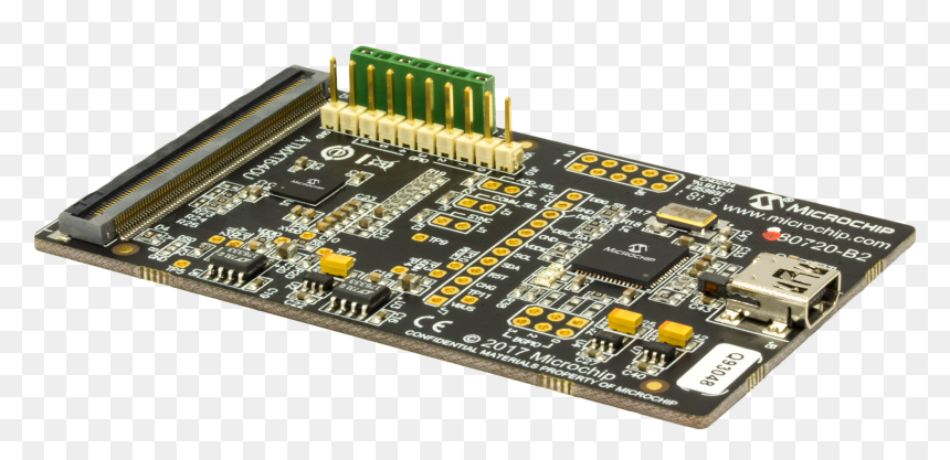 This Pcb Is For The Evaluation And Development Of Microchip - Electronic Component, HD Png Download - microchip png