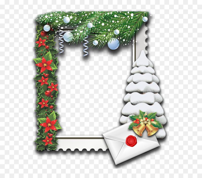 Frame Snow Tree Png - Christmas Message Background Hd, Transparent Png - snow tree png