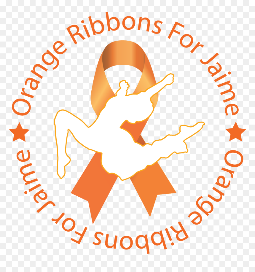 Jaime Guttenberg Orange Ribbon, HD Png Download - orange ribbon png
