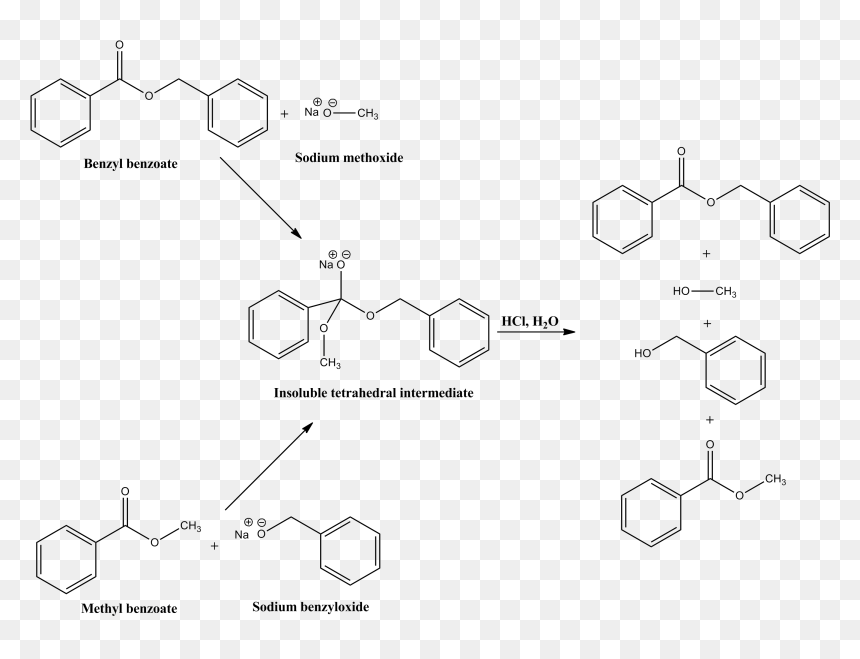 Claisen"s 1887 Reaction - Mechanism Of Benzyl Benzoate, HD Png Download - reaction png