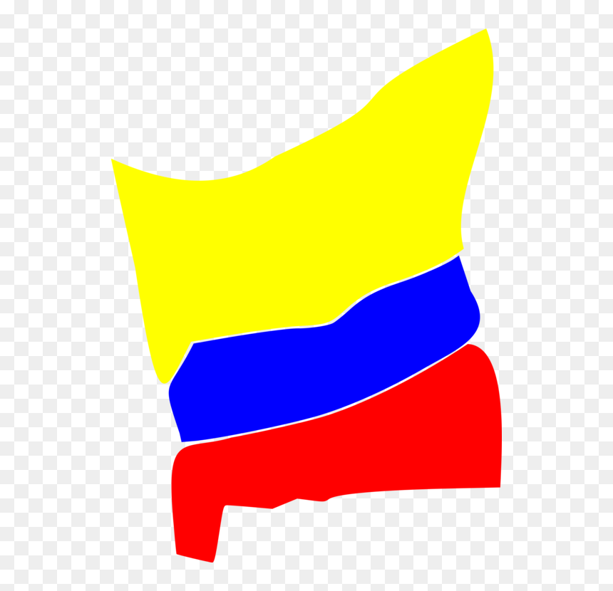 Angle,area,yellow - Flag, HD Png Download - bandera colombia png