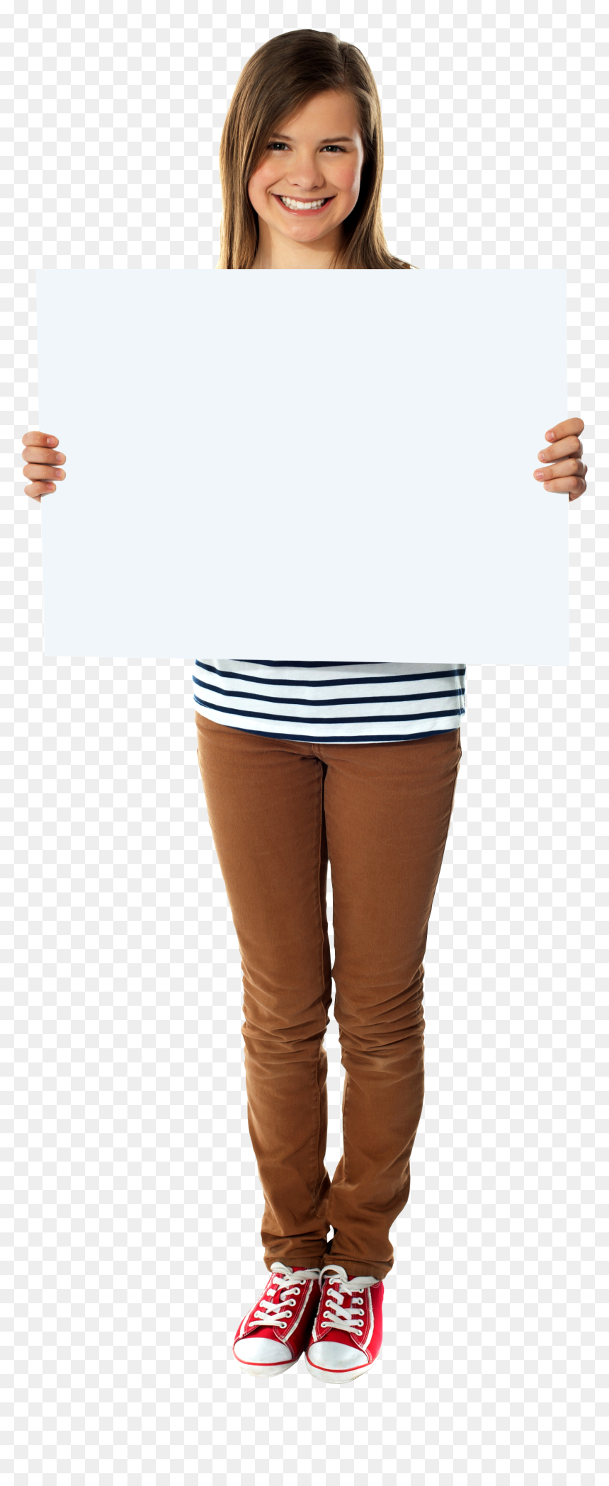 Girl Holding Banner Royalty-free Png Image - Portable Network Graphics, Transparent Png - free sign png
