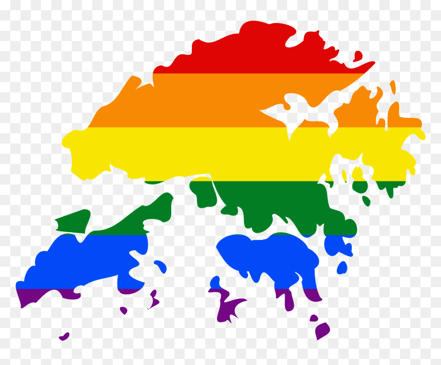 Transparent Gay Flag Png - Hong Kong Vector Map, Png Download - gay flag png