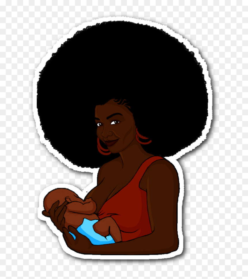 Image Black And White Download Fierce Sticker I Love - Illustration, HD Png Download - afro hair png