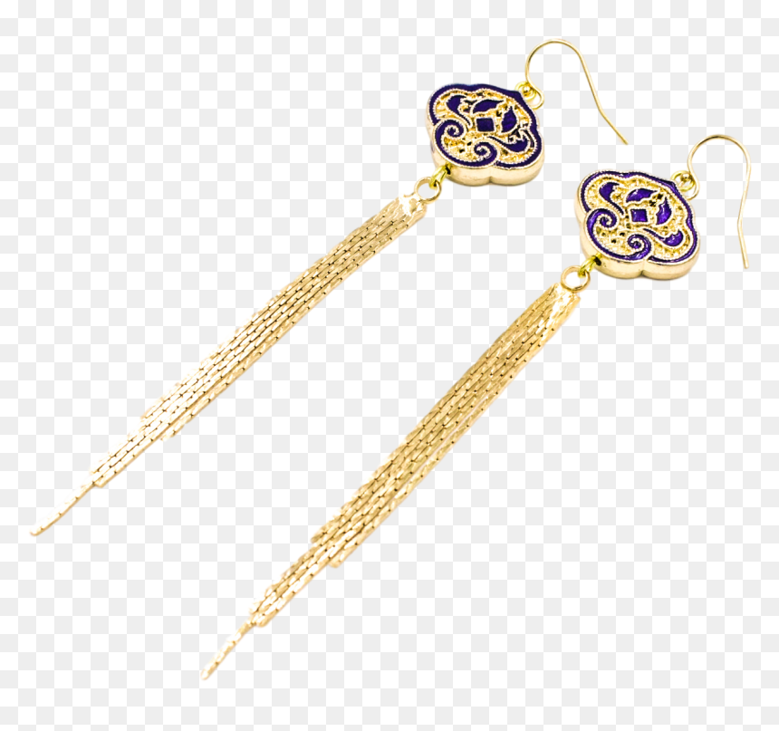 Auspicious Clouds Tassel Earrings - Cartoon, HD Png Download - tassel png
