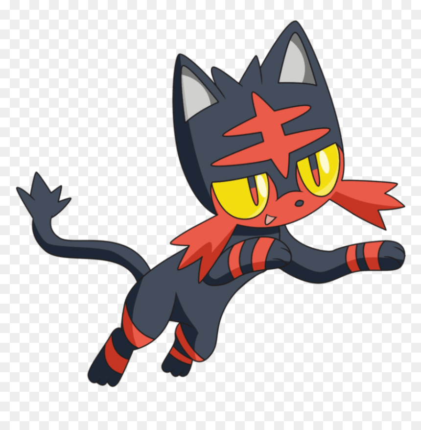 Free Png Download Pokemon Sun And Moon Book Png Images - Sun And Moon Pokemon Litten, Transparent Png - sun and moon png