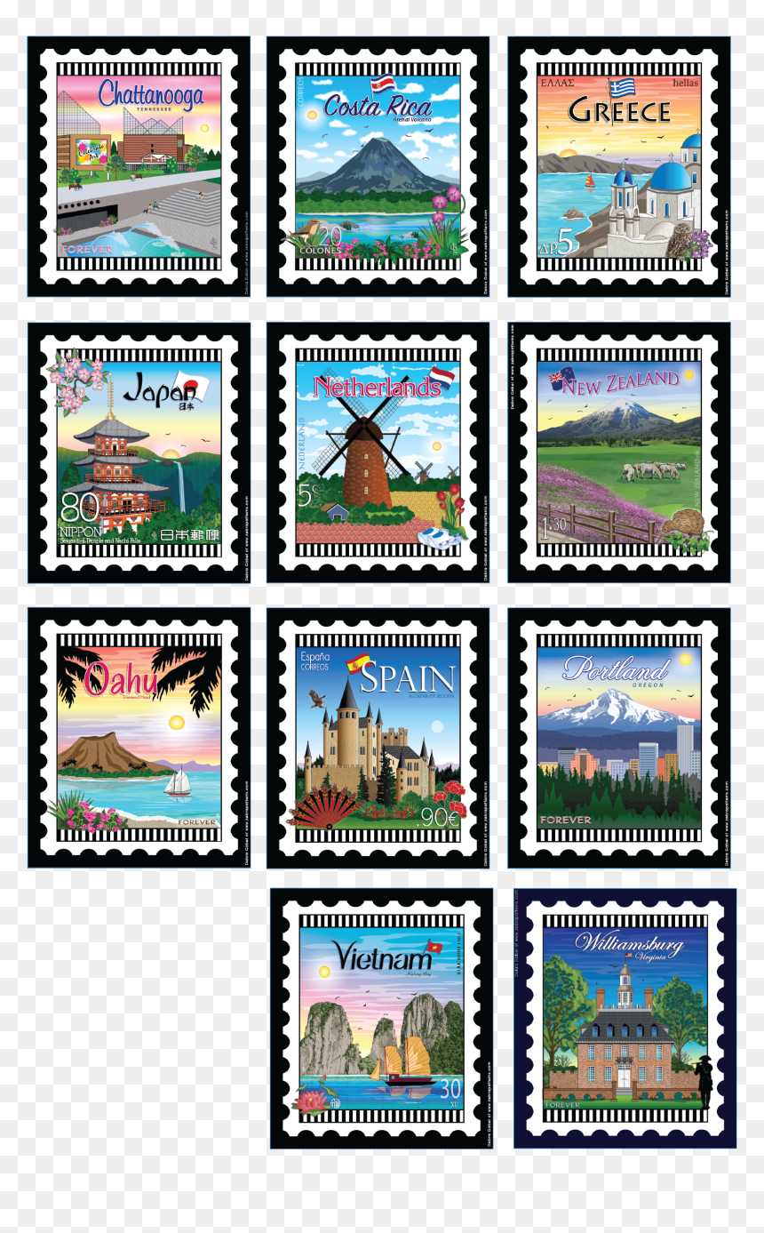 2017 New Stamps - Chattanooga Postage Stamp, HD Png Download - stamps png