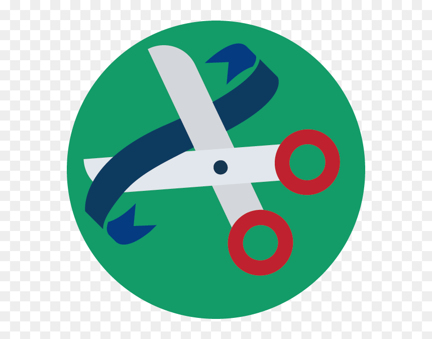 Transparent Ribbon Cutting Png - Circle, Png Download - ribbon cutting png
