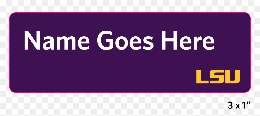 Lsu Name Tag With One Line For Department Information - Electric Blue, HD Png Download - name tag png