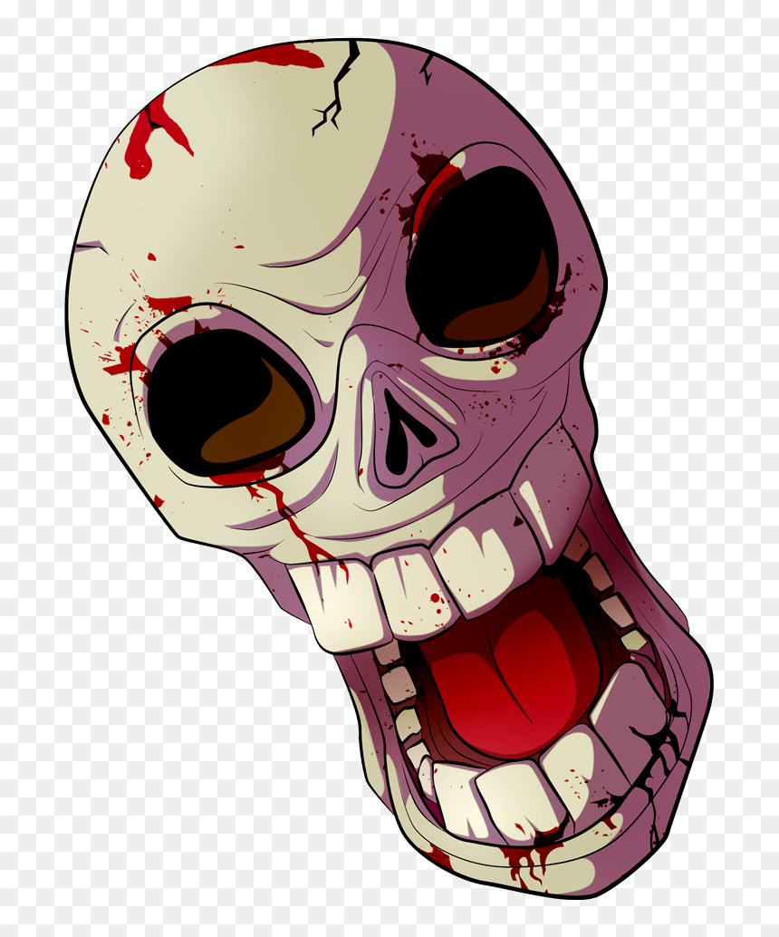 Bloody Cartoon Skull Render By Eballen-d4jgk0s - Skull Render, HD Png Download - cartoon skull png