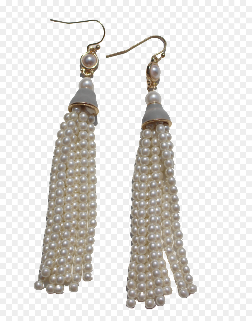 Pearl Tassel Earrings - Earrings, HD Png Download - tassel png