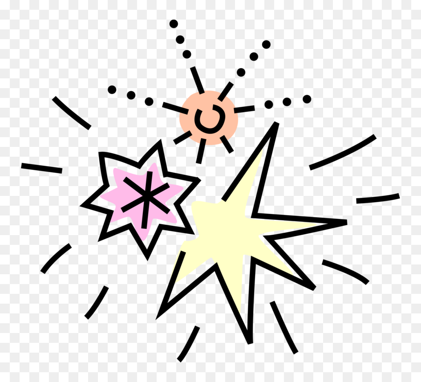 Vector Illustration Of Shimmering Stars - Circle, HD Png Download - stars vector png