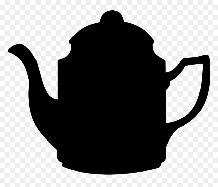 Silhouette,cup,kettle - Coffee Pot Silhouette Transparent, HD Png Download - coffee cup silhouette png
