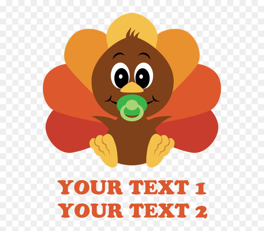 Jpg Free Download Personalize Ornament Round By - Cute Baby Turkey Clipart, HD Png Download - cute turkey png