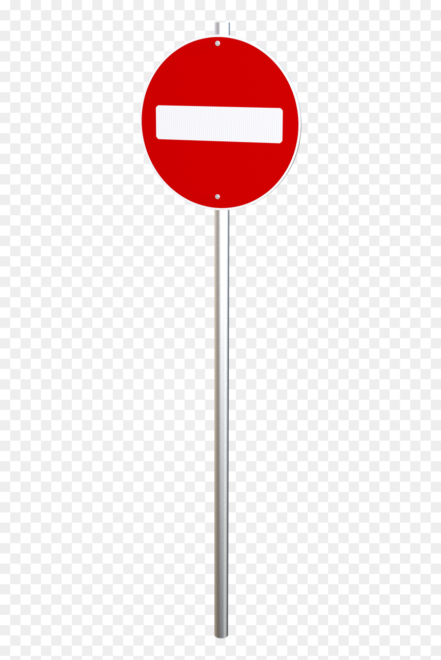 No Entry Road Sign Png, Transparent Png - road sign png