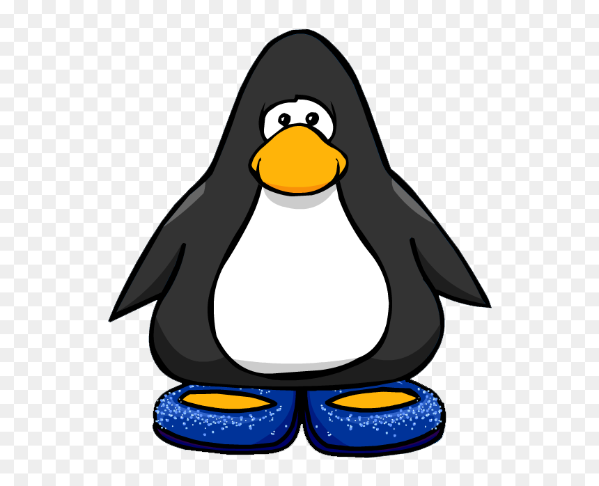 Blue Stardust Slippers From A Player Card - Penguin With Top Hat, HD Png Download - ninja mask png