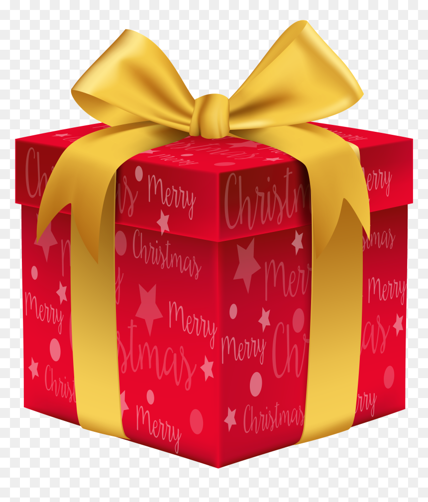 Merry Christmas Png File - Merry Christmas Gift Box, Transparent Png - merry christmas gold png
