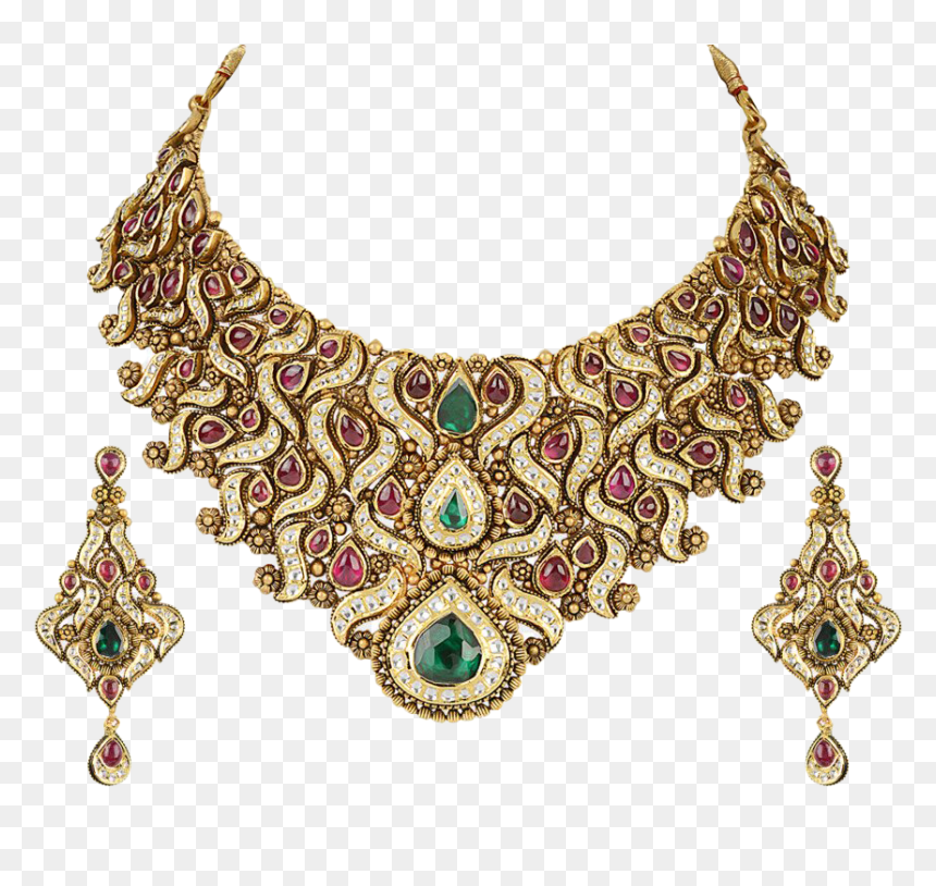Gold Jewels Png File - Necklace, Transparent Png - jewels png
