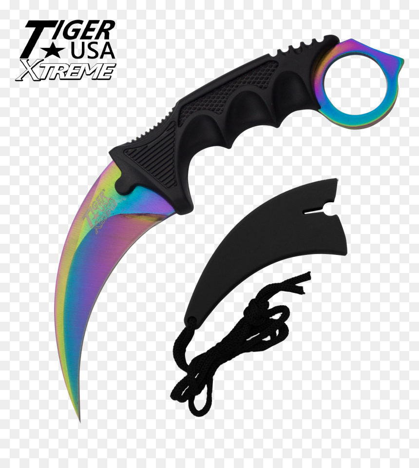 Color Karambit With Fixed Blade And Free Neck Sheath - Karambit Png, Transparent Png - neck png