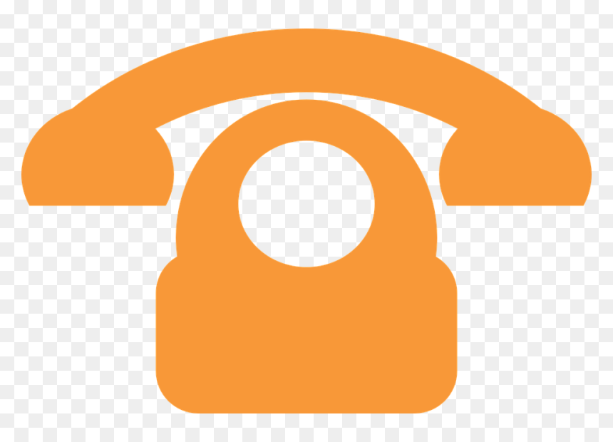 Orange Clipart Cell Phone - Brown Telephone Icon Png, Transparent Png - cell phone vector png
