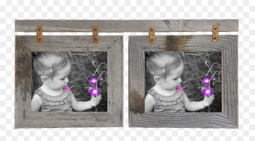 Girl, HD Png Download - rustic wood frame png