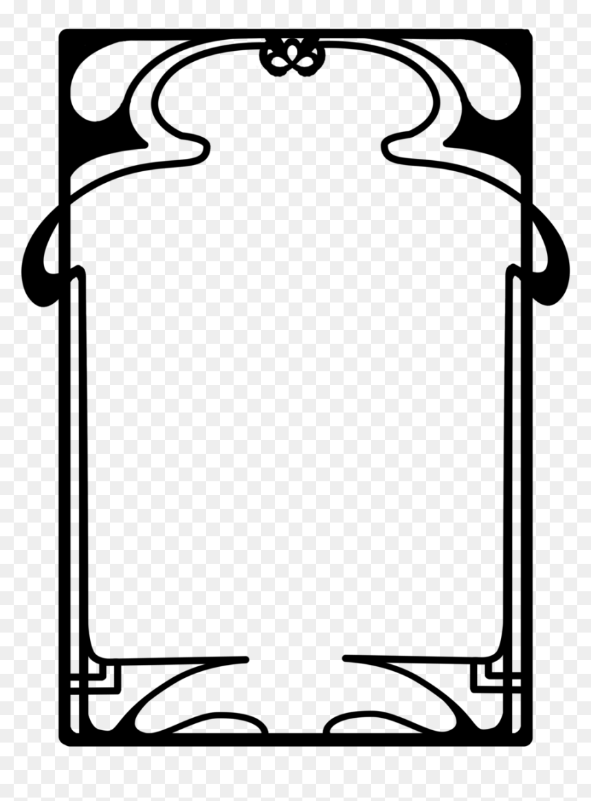 Art Nouveau Border Png, Transparent Png - art deco border png