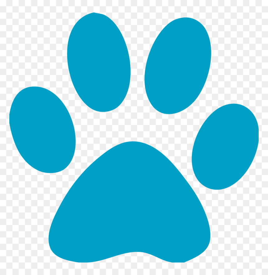 Download Fur Mama Clipart Decal Clip Art Sticker Blue - Paw Print Clip Art, HD Png Download - cat paw print png