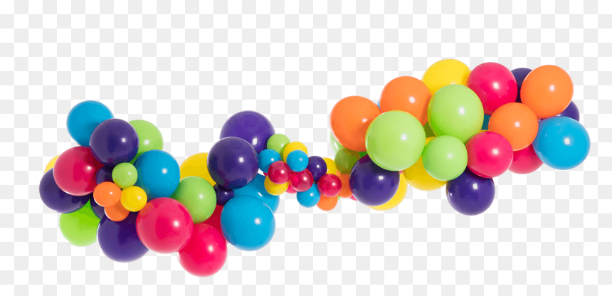 Circus Balloon Garland Kit - Balloon Garland Transparent Background, HD Png Download - balloon png transparent background