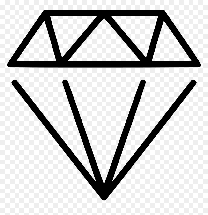 Diamond Gems Gemstones - Diamond Outline, HD Png Download - gems png