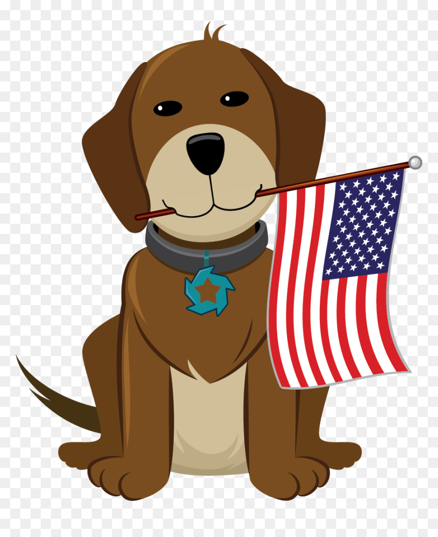 Happy 4th Of July Dog Clipart Download 4th Of July - Happy Fourth Of July With Dog Clipart, HD Png Download - happy 4th of july png