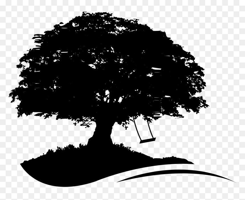 Transparent Breathe Png - Oak Tree Silhouette, Png Download - oak tree silhouette png