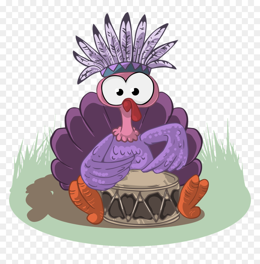 Transparent Cartoon Turkey Background, HD Png Download - cute turkey png