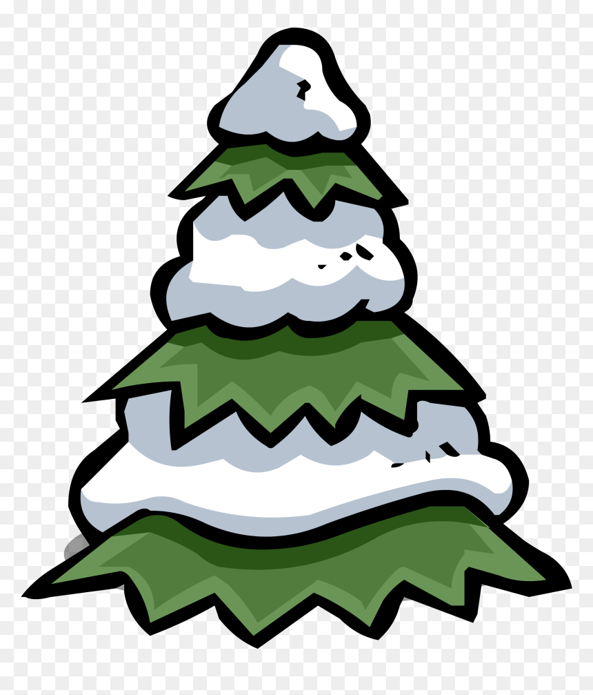 Club Penguin Rewritten Wiki - Club Penguin, HD Png Download - snowy tree png