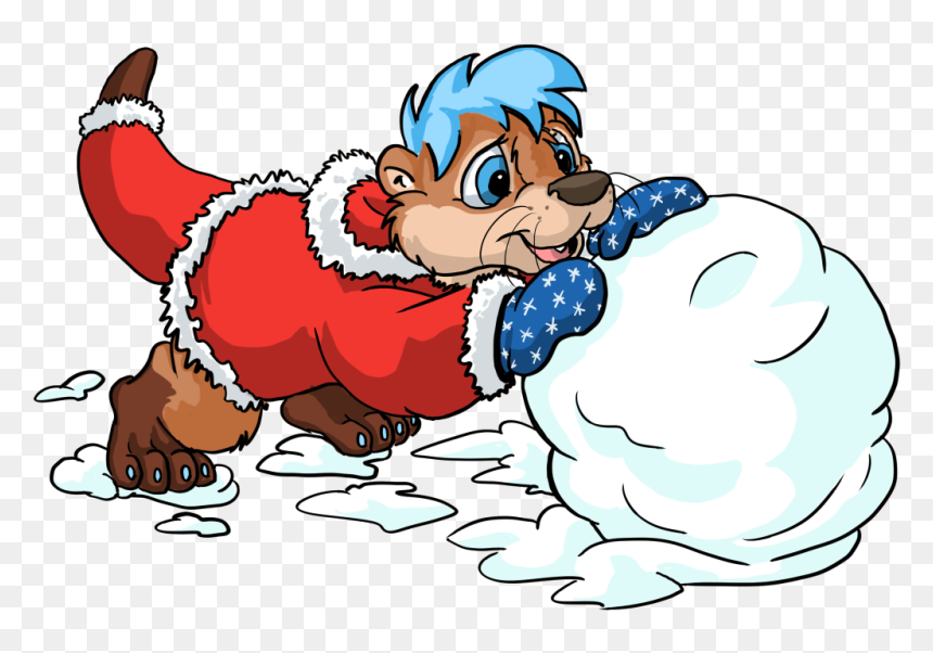 Snowball Fight Bouncy - Snowball Cartoon Art, HD Png Download - blue snowball png