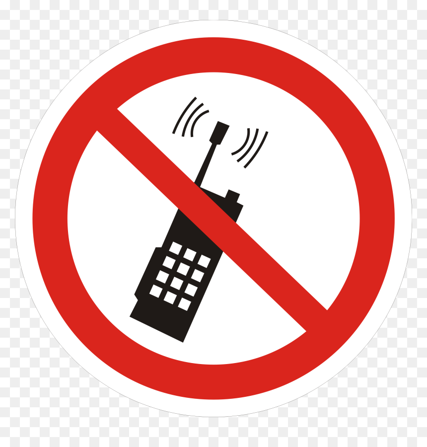 Prohibitions Signs, HD Png Download - cell phone vector png