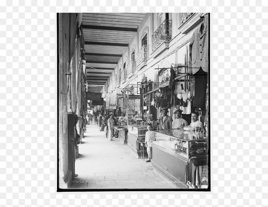 An Outside Corridor In The Plaza Del Vapor - Monochrome, HD Png Download - vapor png