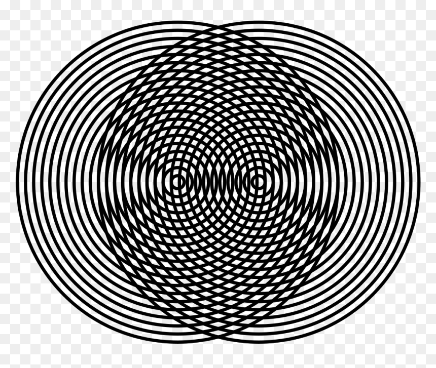 Optical Illusion Black And White, HD Png Download - circle pattern png