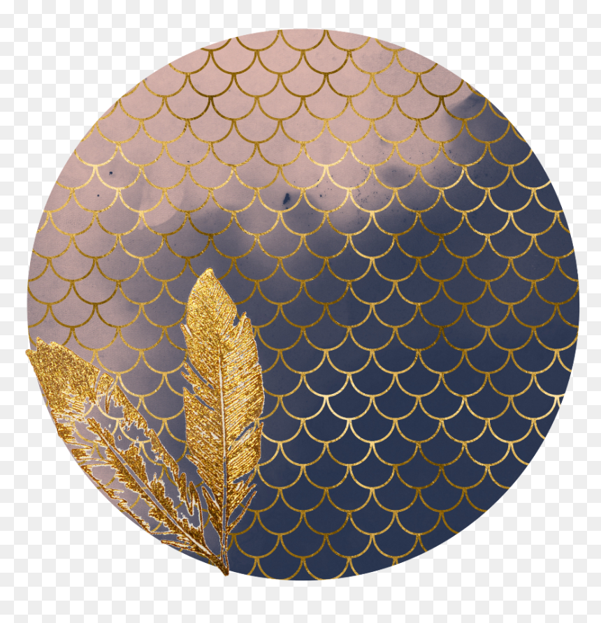 Gold Golden Pattern Template Round Feather - Saint Mary Of The Way Parish, HD Png Download - circle pattern png