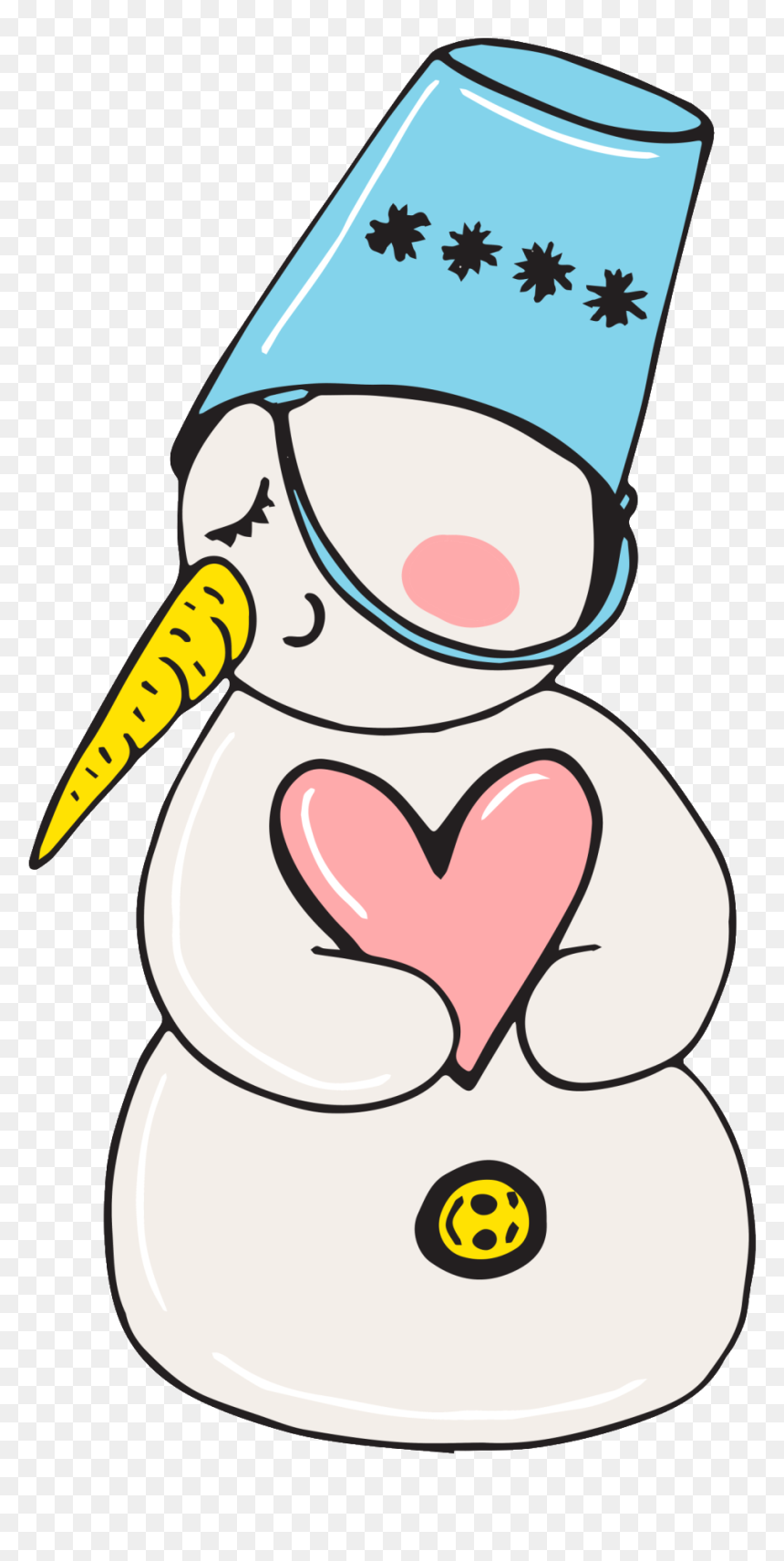 Hand-painted Love Snowman Winter Free Buckle Png, Transparent Png - buckle png