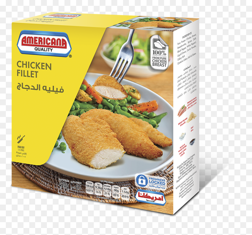 Transparent Chicken Breast Png - Americana Chicken Fillet 420g, Png Download - chicken breast png