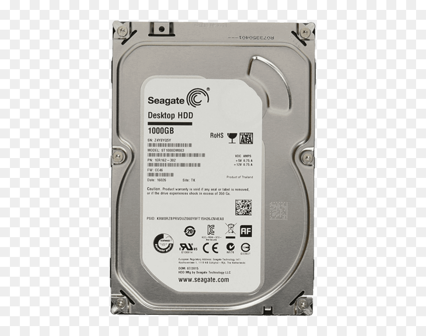 Seagate 1000 Gb, HD Png Download - hard drive png
