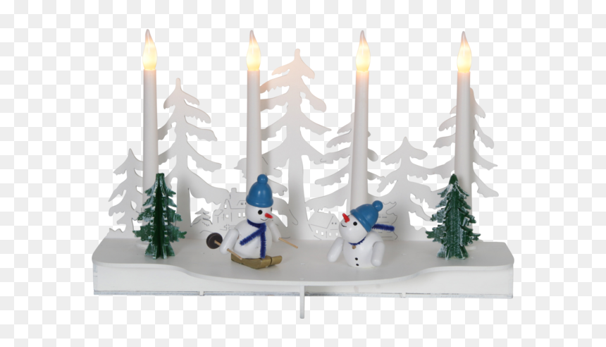 Candlestick Snowy - Svítcí Led Dekorace Best Season Snowy Naturesvítidla, HD Png Download - snowy tree png
