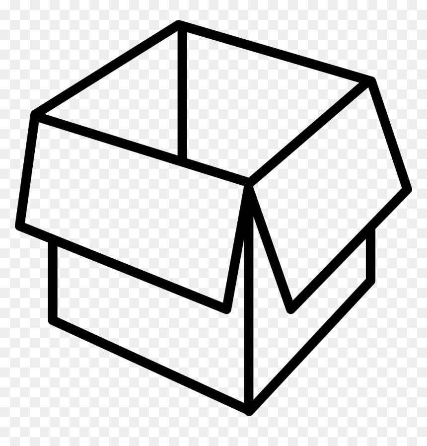 Packaging Box Opened Outline Comments - Outline Pictures Of Box, HD Png Download - box outline png
